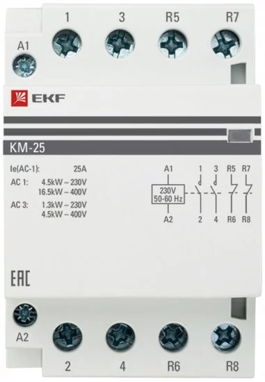 Контактор EKF КМ 2NC 25 А 230-400 В
