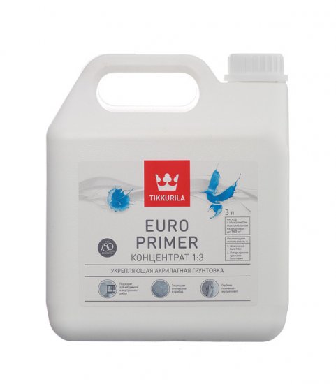 Грунт Tikkurila Euro Primer 3 л концентрат 1:3