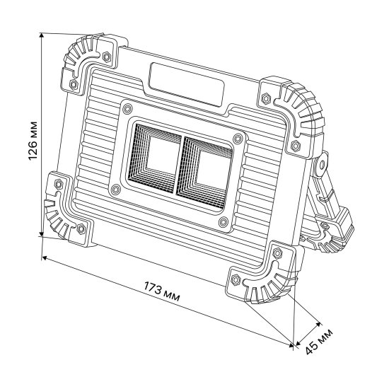 Прожектор светодиодный аккумуляторный уличный Ritter 29131 2 11 Вт, 6500К IP65 холодный белый (голубой)