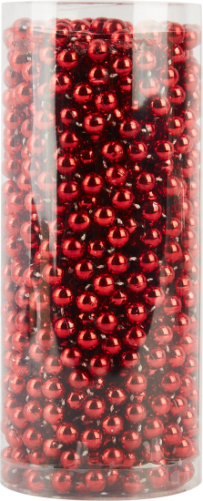 Бусы пластиковые D8мм 10м бордовый