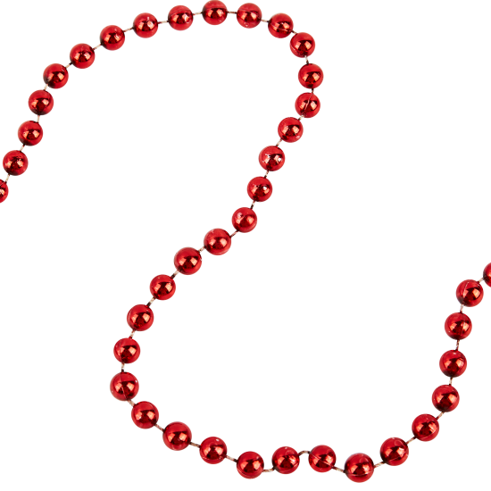 Бусы пластиковые D8мм 10м бордовый