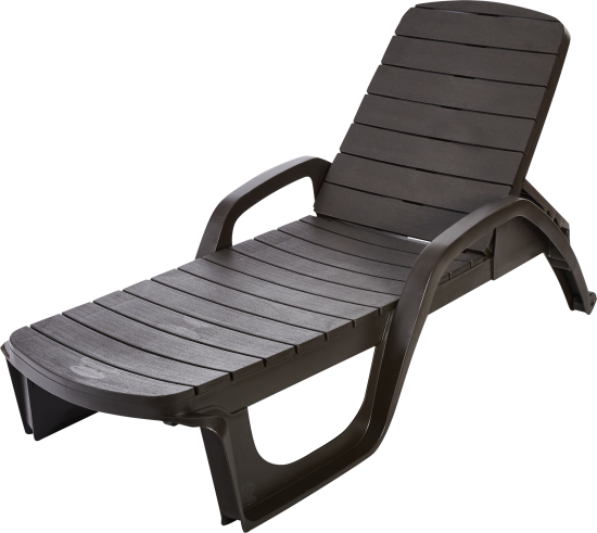 Шезлонг Прованс 195x72x45 см пластик темно-коричневый