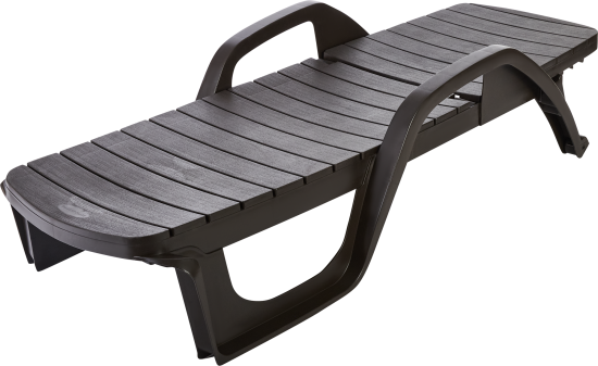 Шезлонг Прованс 195x72x45 см пластик темно-коричневый