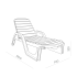 Шезлонг Прованс 195x72x45 см пластик темно-коричневый