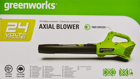 Воздуходувка аккумуляторная Greenworks 2404807 24 В АКБ и ЗУ не в комплекте