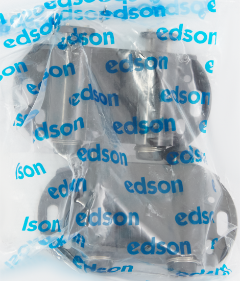 Защелка магнитная для 2-х стеклянных дверей пластик цвет черный 2 шт.