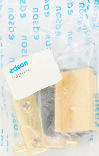 Комплект петель и ручек для стеклянной двери сталь цвет золото 2 шт.