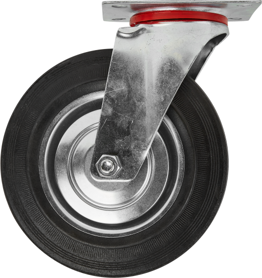 Колесо для мебели D200 поворотное с площадкой