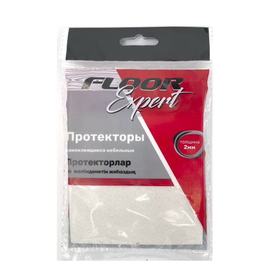 Протекторы самоклеящиеся для мебели 200x100 мм прямоугольные фетр цвет белый