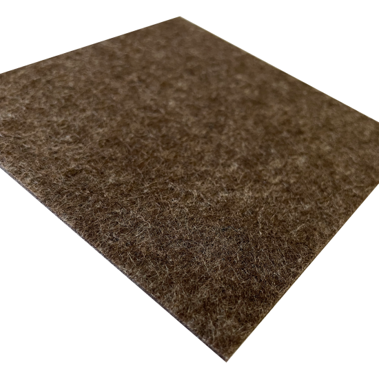 Протекторы самоклеящиеся для мебели 10x10 см, квадратные, фетр, цвет коричневый