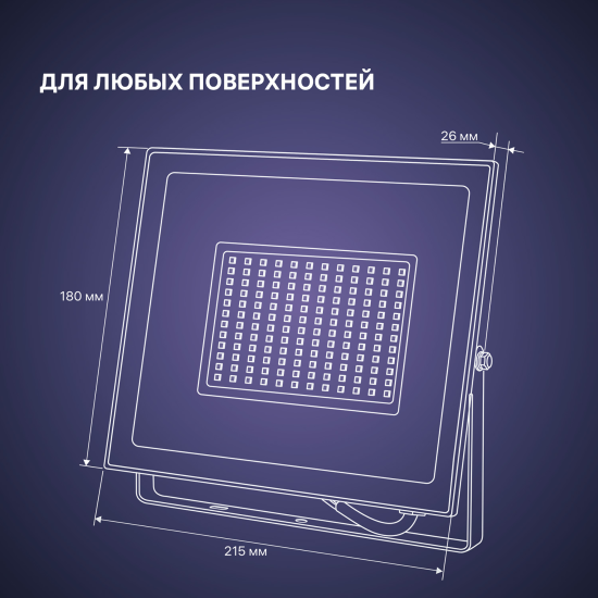 Прожектор светодиодный уличный Ritter Profi 100 Вт 2700К IP65 теплый белый свет
