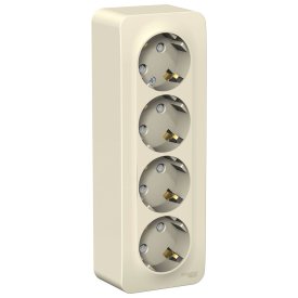 Четырехместная розетка Systeme Electric BLANCA
