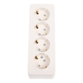 Четырехместная розетка Systeme Electric BLANCA