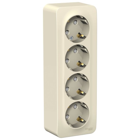 Четырехместная розетка Systeme Electric BLANCA