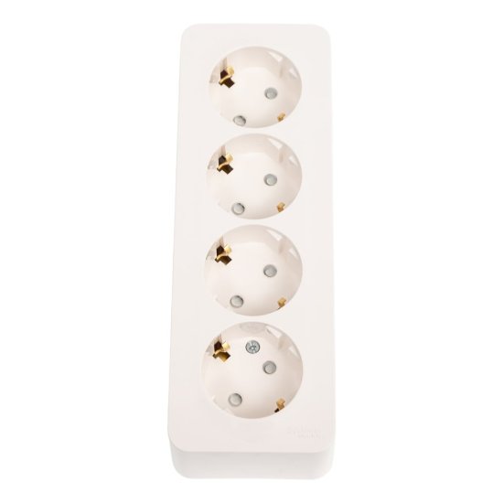 Четырехместная розетка Systeme Electric BLANCA