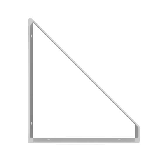 Кронштейн для полки Манхэттен 2x23 см нагрузка до 15 кг цвет белый 2 шт