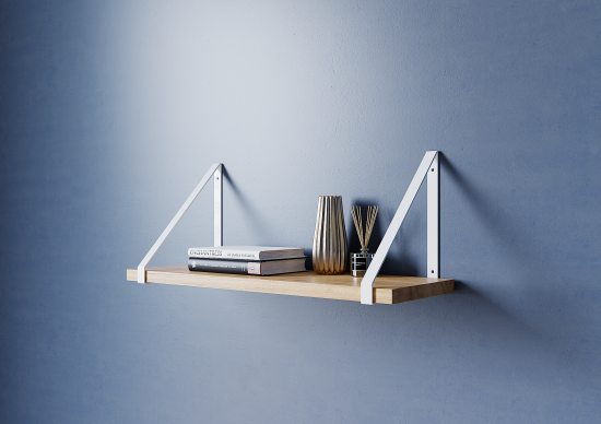 Кронштейн для полки Манхэттен 2x23 см нагрузка до 15 кг цвет белый 2 шт