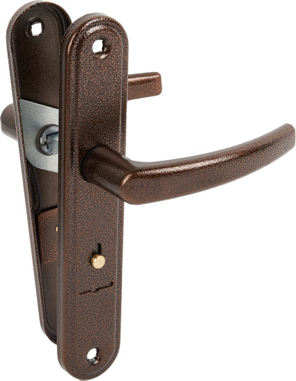 Ручка дверная входная на планке 4131 Вега антик