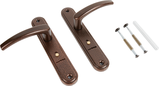 Ручка дверная входная на планке 4131 Вега антик