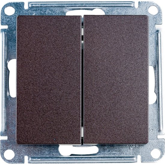 Двухклавишный переключатель Systeme Electric Мокко сх.6, 10АХ