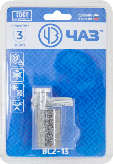 Замок навесной ЧАЗ 28x33 мм, алюминий