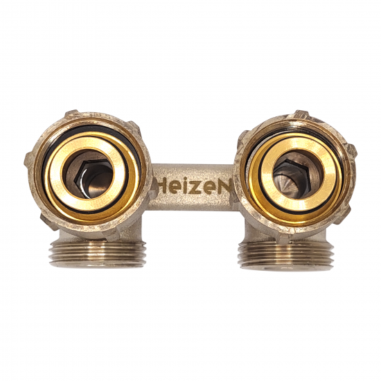 Узел нижнего подключения угловой Н-образный Heizen 3/4