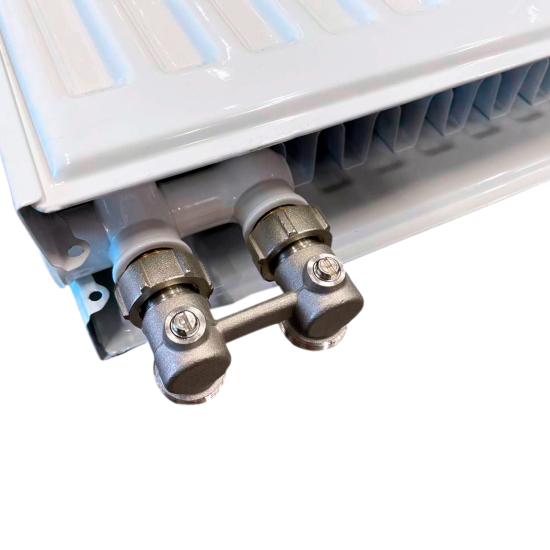 Узел нижнего подключения угловой Н-образный Heizen 3/4