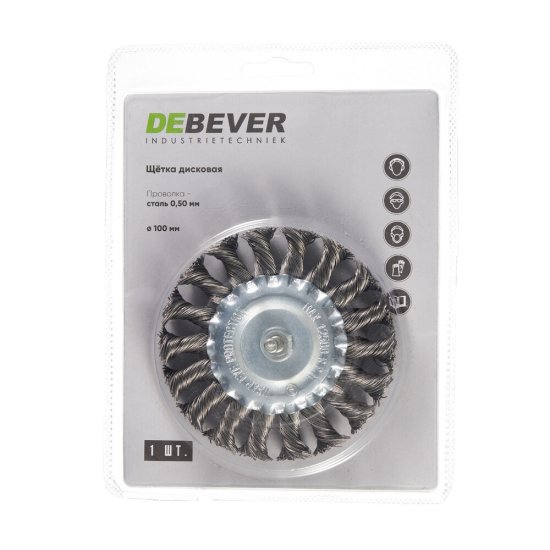 Корщетка для дрели Debever (DB80163379) витая жесткая радиальная d100 мм