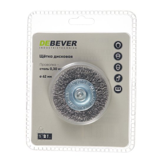 Корщетка для дрели Debever (DB80163365) мягкая радиальная d62 мм