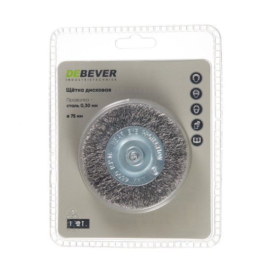 Корщетка для дрели Debever (DB80163366) мягкая радиальная d75 мм