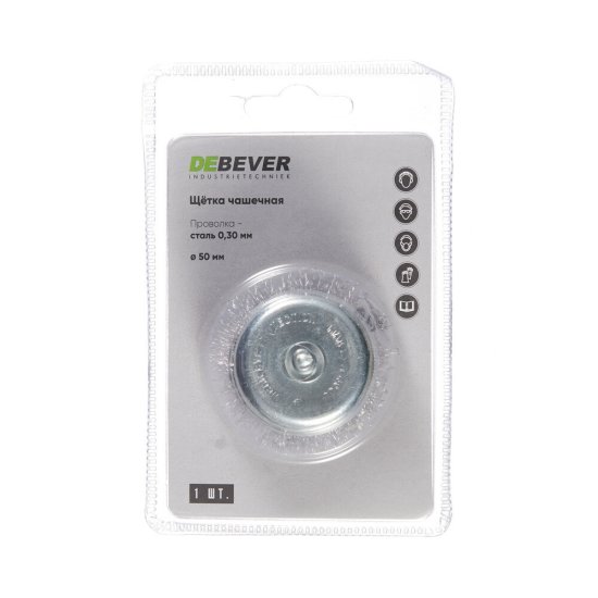 Корщетка для дрели Debever (DB80163402) мягкая чашеобразная d50 мм