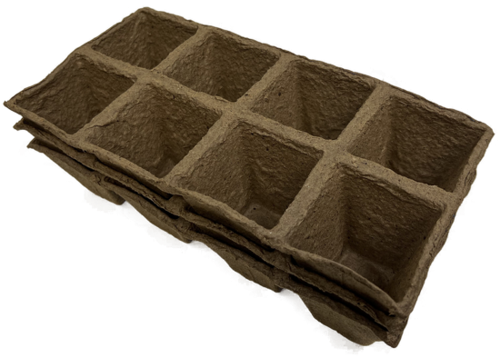 Горшок торфяной для рассады 8 ячеек 24 шт.