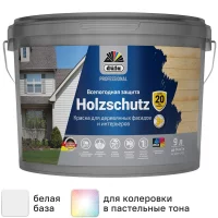 Краска фасадная Dufa Pro Holzschutz шелковисто-матовая цвет белый база 1 9 л