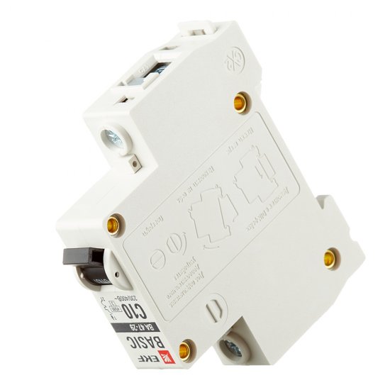 Автоматический выключатель модульный EKF Basic ВА 47-29 1P 10А тип C 4,5 кА 230 В (mcb4729-1-10C)