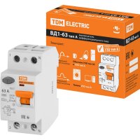 Узо TDM ELECTRIC ВД1-63 2Р 63А 30мА тип А