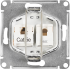 Розетка двойная встраиваемая Systeme Electric Glossa RJ11/RJ45 UTP cat 5e цвет бежевый
