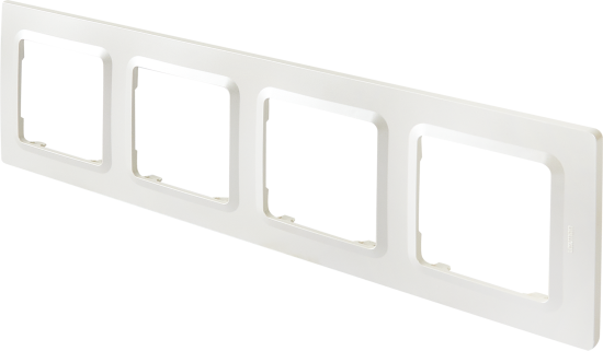 Рамка для розеток и выключателей Lexman Lilian Modern 4 поста цвет жемчужный