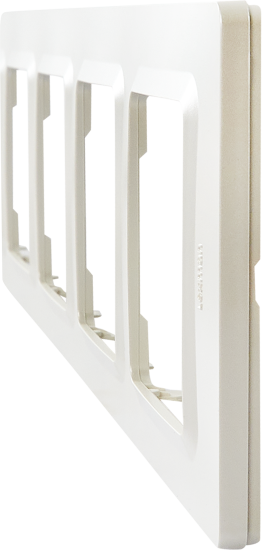 Рамка для розеток и выключателей Lexman Lilian Modern 4 поста цвет жемчужный