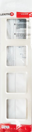 Рамка для розеток и выключателей Lexman Lilian Modern 4 поста цвет жемчужный