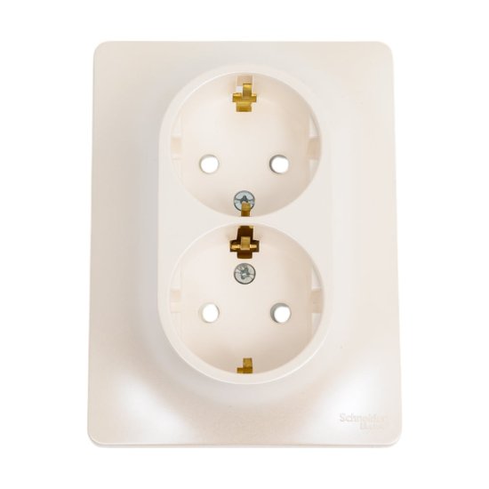 Двухместная розетка Systeme Electric GLOSSA