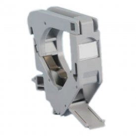 Крепление для Keystone Jack на DIN-рейку в распределительные щиты Hyperline FP-IE-DIN-KJ-1-GY
