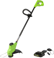 Триммер аккумуляторный GreenWorks 2107207SA 24 В 1x2 Ач АКБ и ЗУ входит в комплект