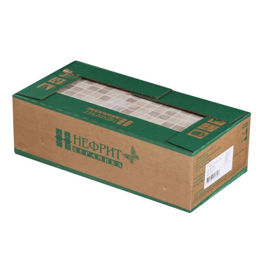 Плитка облицовочная Нефрит Дженни мозаика бежевая 400x200x8 мм (15 шт.=1,2 кв.м)