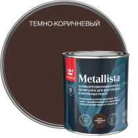 Грунт-эмаль по ржавчине 3 в 1 Tikkurila Metallista гладкая цвет коричневый 0.8 л
