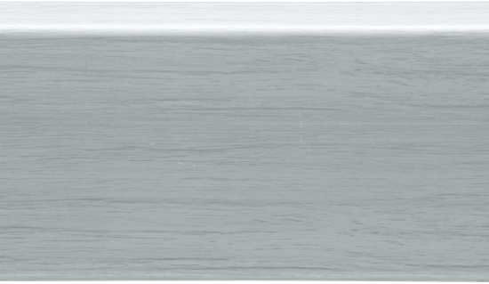 Плинтус напольный Аустер ПВХ цвет серебристый 2200x22x100 мм