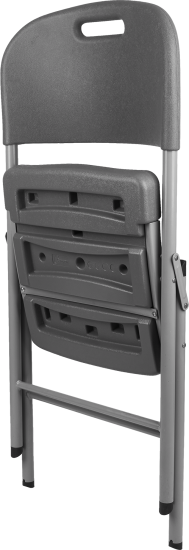 Стул складной Сатурн 52x52x86 см сталь/пластик серый