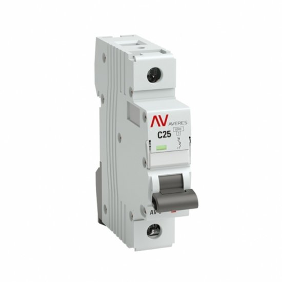 Автоматический выключатель модульный EKF Averes AV-6 DC 1Р 25А тип C 6 кА 230 В (mcb6-DC-1-25C-av)