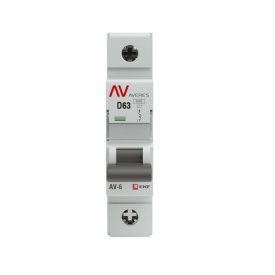 Автоматический выключатель модульный EKF Averes AV-6 1Р 63А тип D 6 кА 230 В (mcb6-1-63D-av)