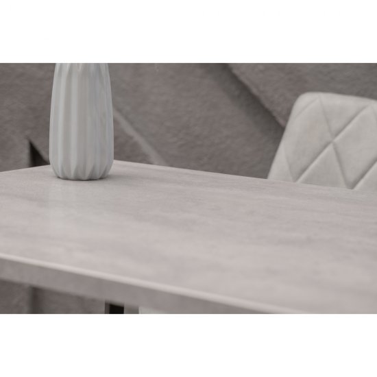 Стол кухонный прямоугольный 1,2х0,75 м черный матовый/бетон Лота Лофт (489666)