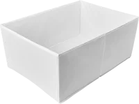 Короб для хранения без крышки 55x25x39 см полиэстер цвет белый